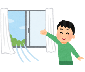 窓開け
